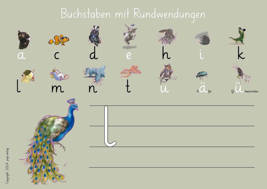 Produkt Buchstaben-Anlauttabelle, ein Lehrmittel für Buchstaben, Übersicht klein