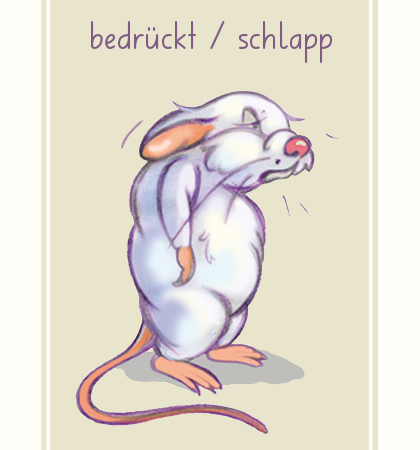 Produkt Gefühlskarten, ein Lehrmittel für Buchstaben, Übersicht bedrückt / schlapp