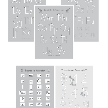 Produkt Kleine-Schreibmappe, ein Lehrmittel für Buchstaben, Übersicht gross
