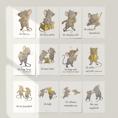 12 Bögen zur Veranschaulichung grundlegender Fähigkeiten, im Schulalltag von zentraler Bedeutung sind. Weil Sie das Lernen, aber auch das Miteinander stärken.